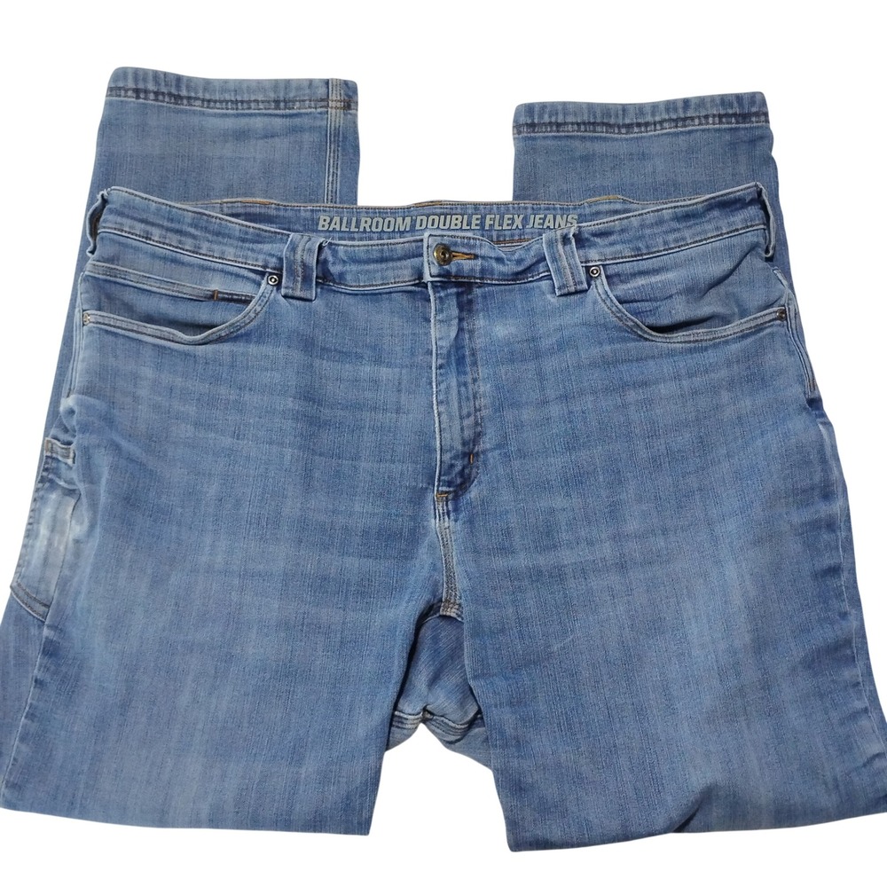Duluth Trading Co Ballroom Double Flex‎ Jeans Mens 42x32 Blue Standard Fit 84336